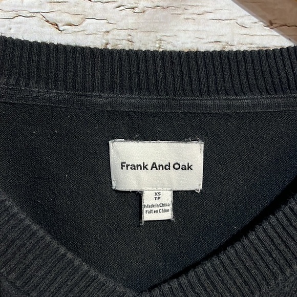 Frank & Oak Black V-Neck Sweater - Picture 5 of 8